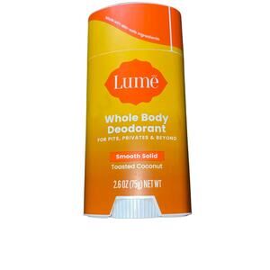 Lume Smooth Solid TOASTED COCONUT ~  Whole Body Deodorant 72Hr No Aluminum - New